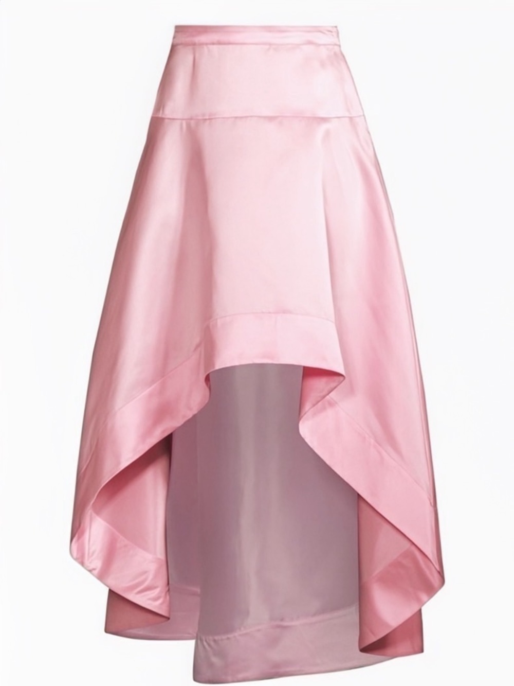 NWT Cynthia Rowley ‘Satin High Low Skirt’ in Baby Pink Size 6
